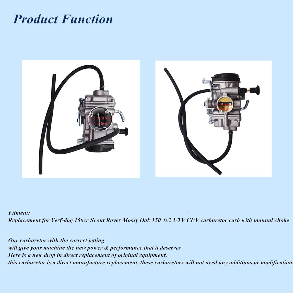 Kit Carburatore CARBURATORE ARIA MANUALE PER YERF-DOG 150CC PER - Foto 4