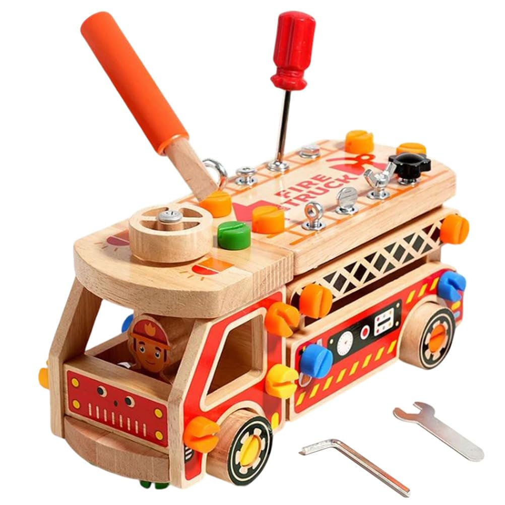 Camion Pompiers Bois Montessori Démonter