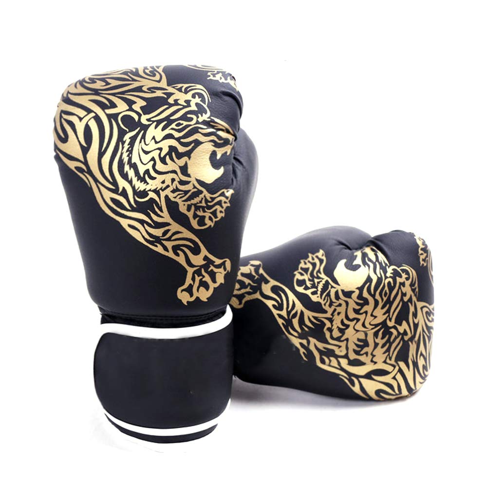 Eeneme Girls Adult Black Boxing Gloves For Kids And S Tiger Pattern Training Fighting Gloves Punching Bag Gloves For Punching Sparring Kickboxing
