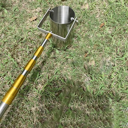 Telescopic Water Sampler Dipper, 1.5 M 2 3 4 5 6 Meter Long Adjustable Stainless Steel Liquid Sampling Pole with 180° Beaker Pendulum for Pipeline Sewage/River Surveys(1000ml,0.86-2m/2.8-6.6ft)