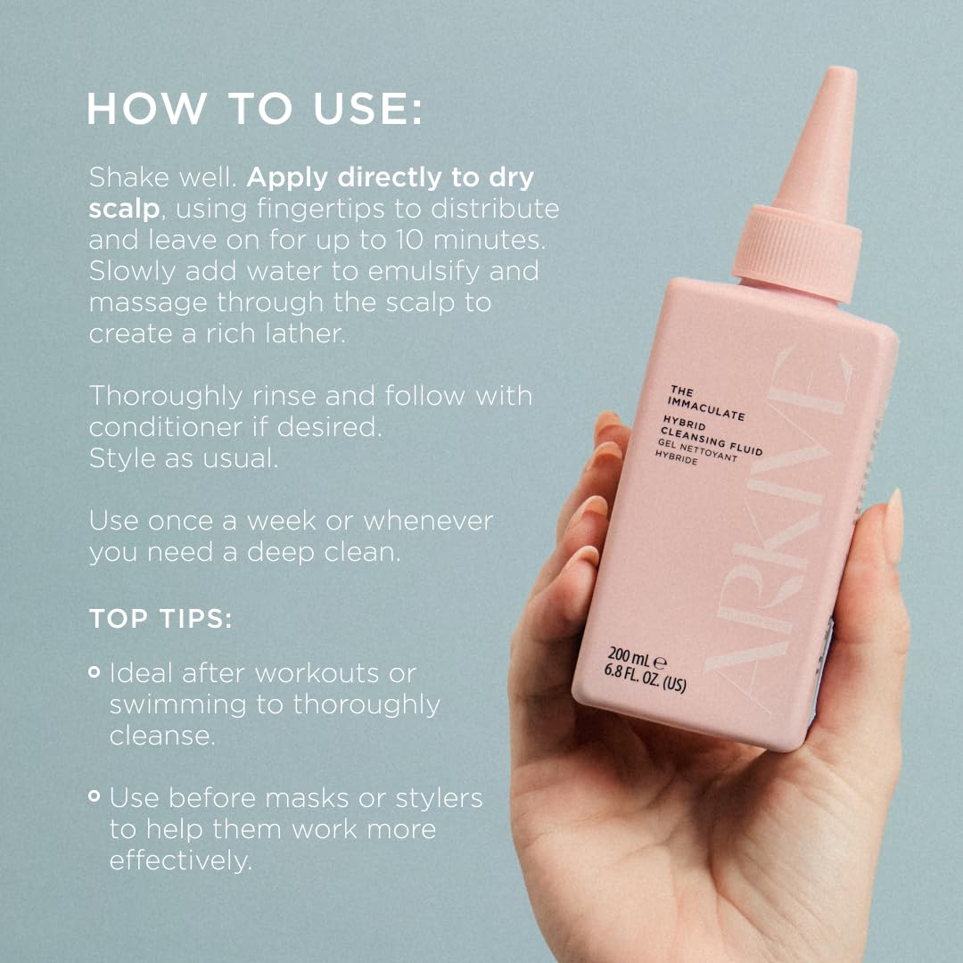 ARKIVE The Immaculate Hybrid Cleansing Fluid 200ml, Weekly Scalp Detox Treatment with Charcoal - Image 4