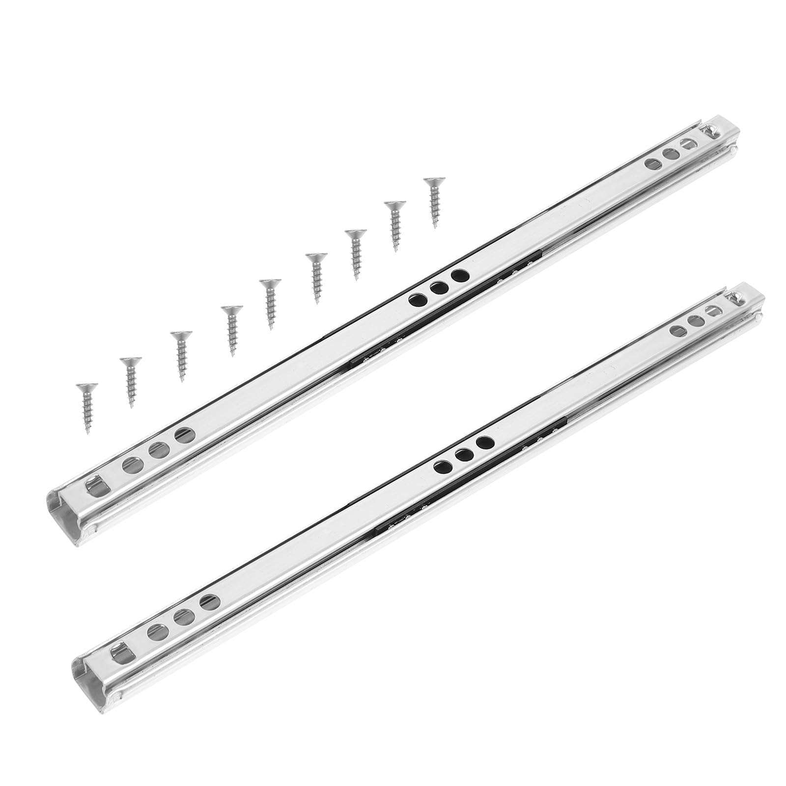 Jvnalwnkv One Color Cabinet Drawer Slide Rail，Stainless Steel Rail, 2Pcs Heavy Duty Wide Miniature Slides Extended Full Extension