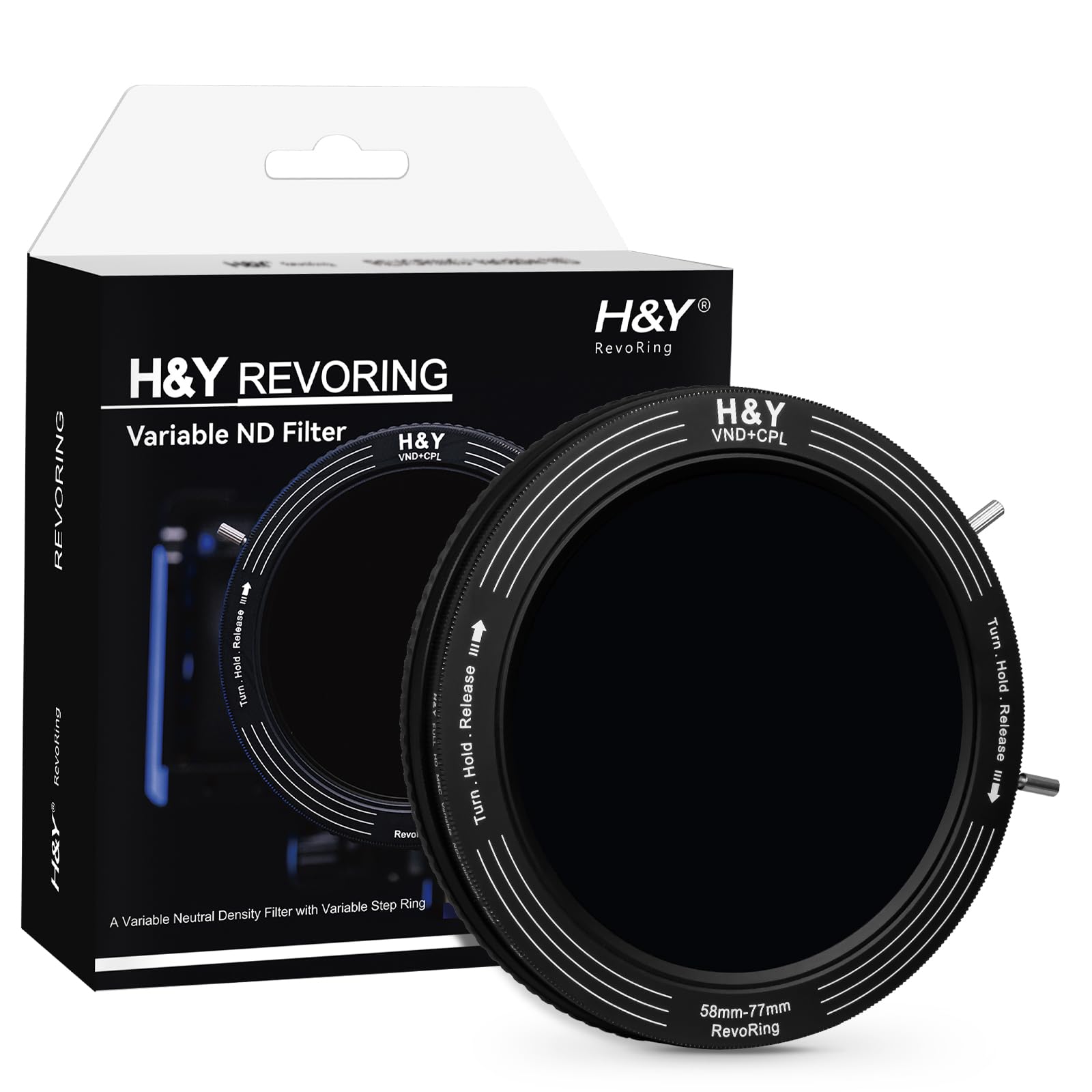 Amazon | H&Y 可変ND+CPLフィルター 58-77mm REVORING バリアブル ND3