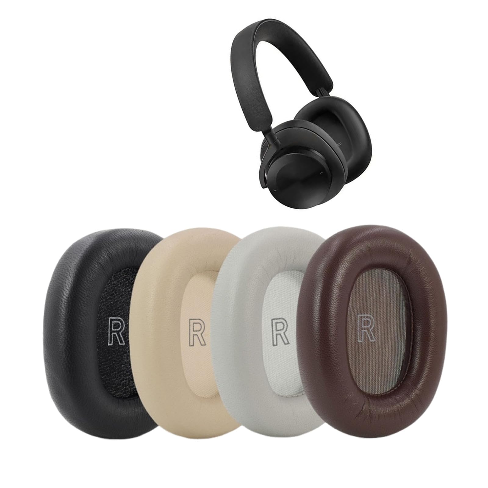 1 par de almohadillas de piel de oveja para orejas de espuma viscoelástica para auriculares H95, cojines de piel de oveja