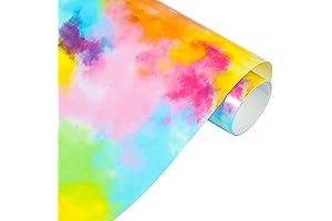 VINYL FROG Rainbow Tie Dye Heat Transfer Vinyl 10" x 5ft