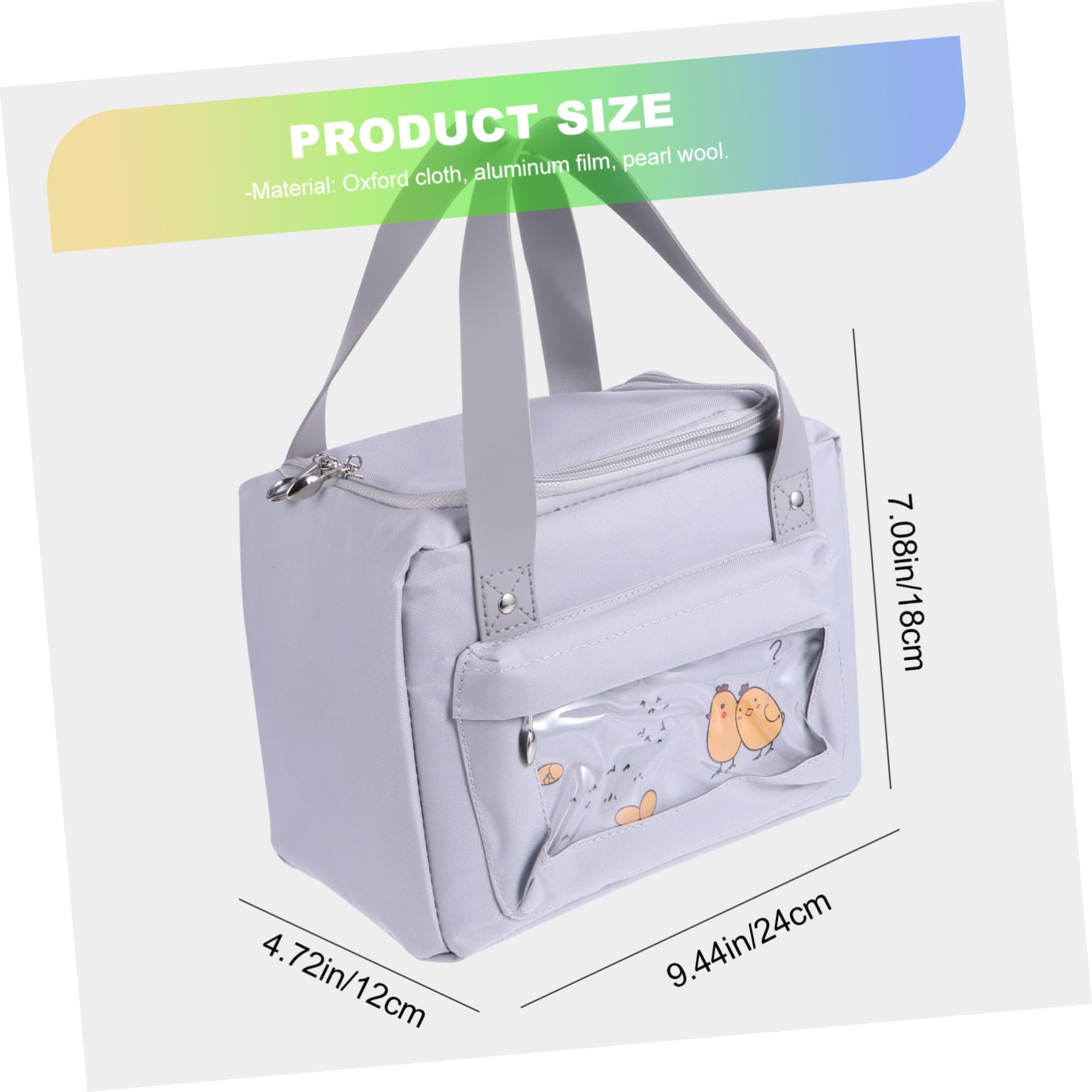 Mikinona Oxford Lunchbox Tasche Isolierte Bento Tasche Tragbare Picknicktasche Für Lebensmittel Doppellagige Aluminiumfolie Für Büro Schule Und Outdoor-aktivitäten