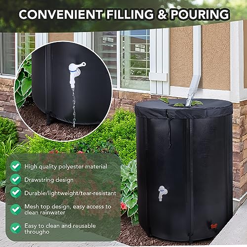 image for Rihogar 100 Gallon Rain Barrel Water Tank, Large Water Storage Tank, P