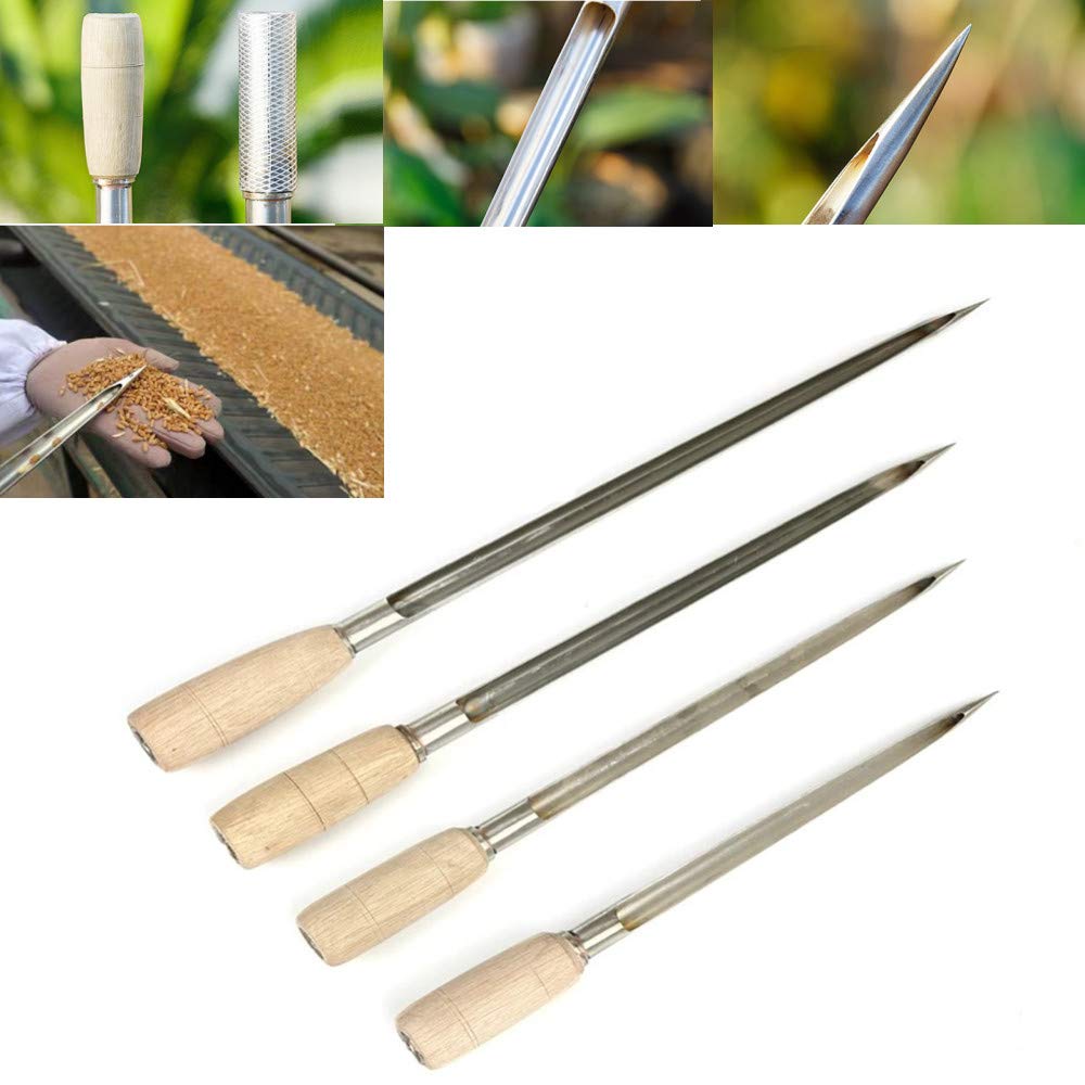 304 Stainless Steel Grains Powder Sampler Sampling Tubes for Solid Fertilizer (30x1.4CM/ 11.8X0.55INCH)