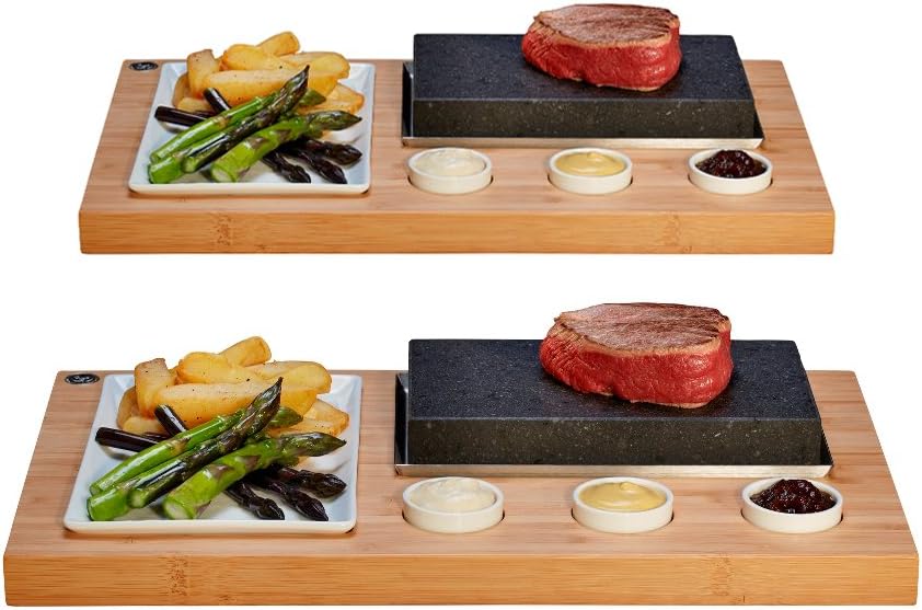 SteakStones Official Products - Save £30 on Two Sets of The Sizzling Steak Set from The World's Leading Brand of Hot Stone Cooking Products