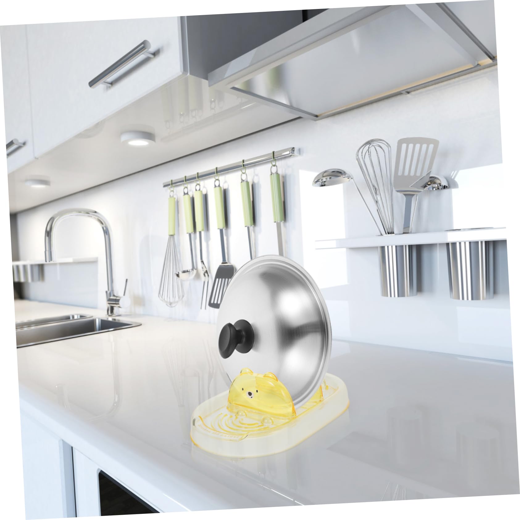 Garneck 4 Pz Cremagliera Del Coperchio Poggiautensili Da Cucina Porta Mestolo Porta Mestoli Da Cucina Organizzatore Di Pentole Spatole Da Cucina cucchiaio Per Piano Cottura P.s