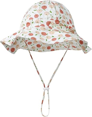 Kid's Floral Sun Hat Wide Brim UPF 50 