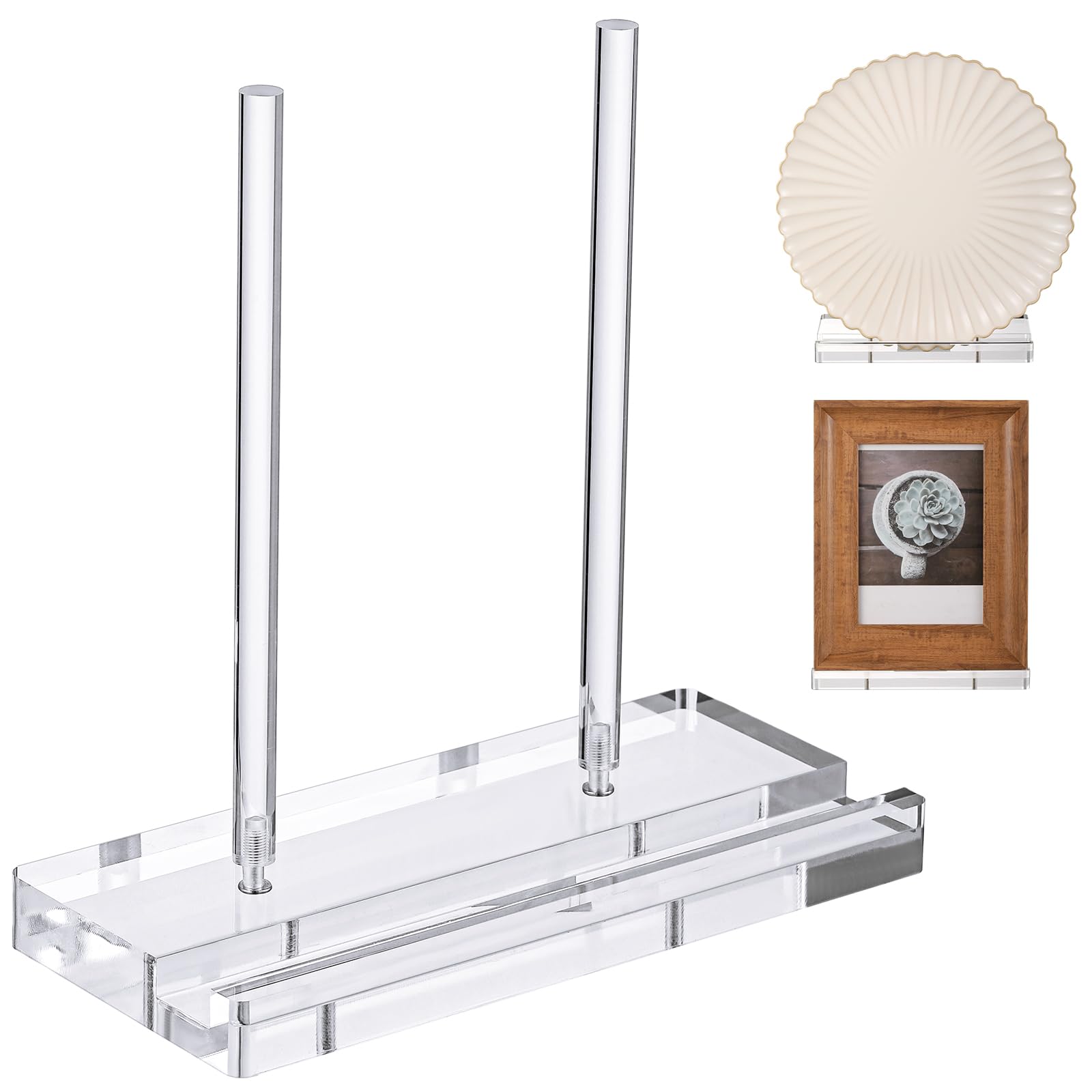 CroBlissful Acrylic Display Stand 8 x 3.5 x 8 Inch Tabletop Clear Easel
