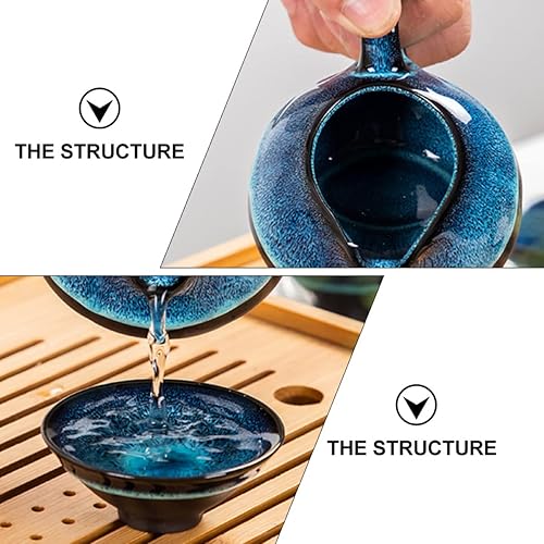 Miniatura 6 de UPKOCH Juego de té de gama alta para servir tazas de té estilo vintage ideal para regalo de inauguración de la casa