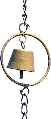 Miniatura 6 de Ancient Graffiti Cadena de lluvia de colibríes y campanas, color cobre flameado