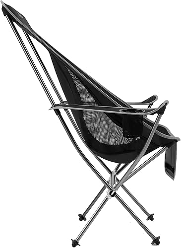 Miniatura 5 de KingCamp Silla de camping ligera con respaldo alto compacto y plegable con apoyabrazos y bolsillo lateral y bolsa de transporte, resistente, soporta