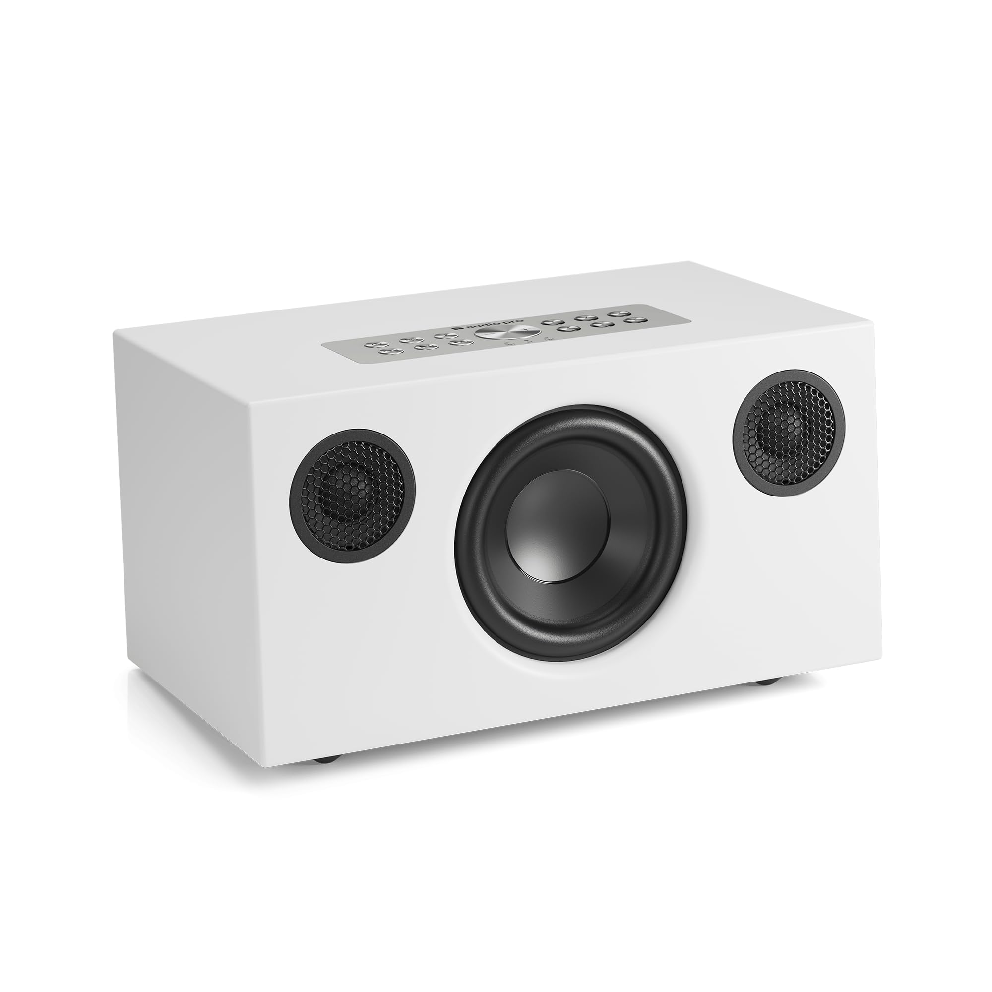 Audio Pro C5 MkII W - Głośnik Multiroom WiFi i Bluetooth - Biały | Kompaktowy głośnik WiFi z AirPlay 2, Chromecast, Spotify Connect, głębokim basem i dźwiękiem multiroom do słuchania w domu