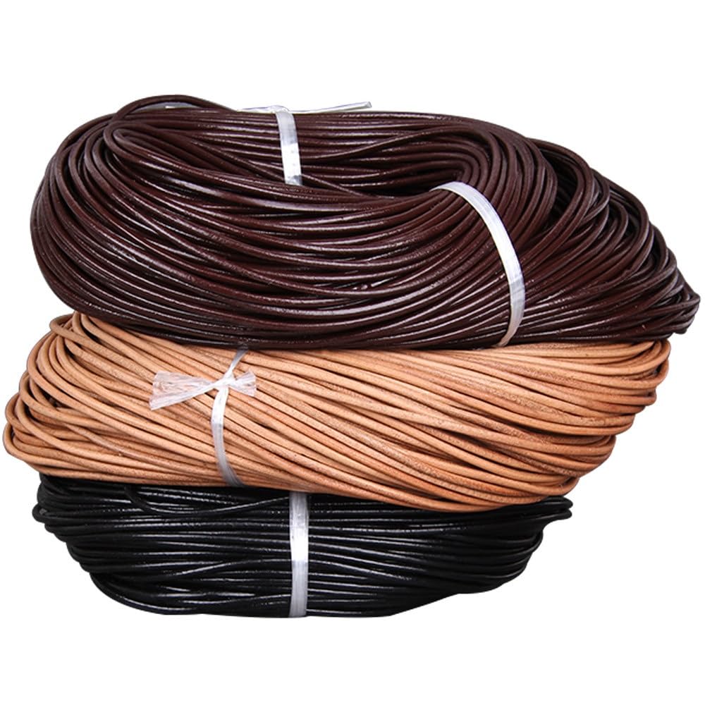 Cordon en cuir rond pour fabrication de bijoux solides qui durent