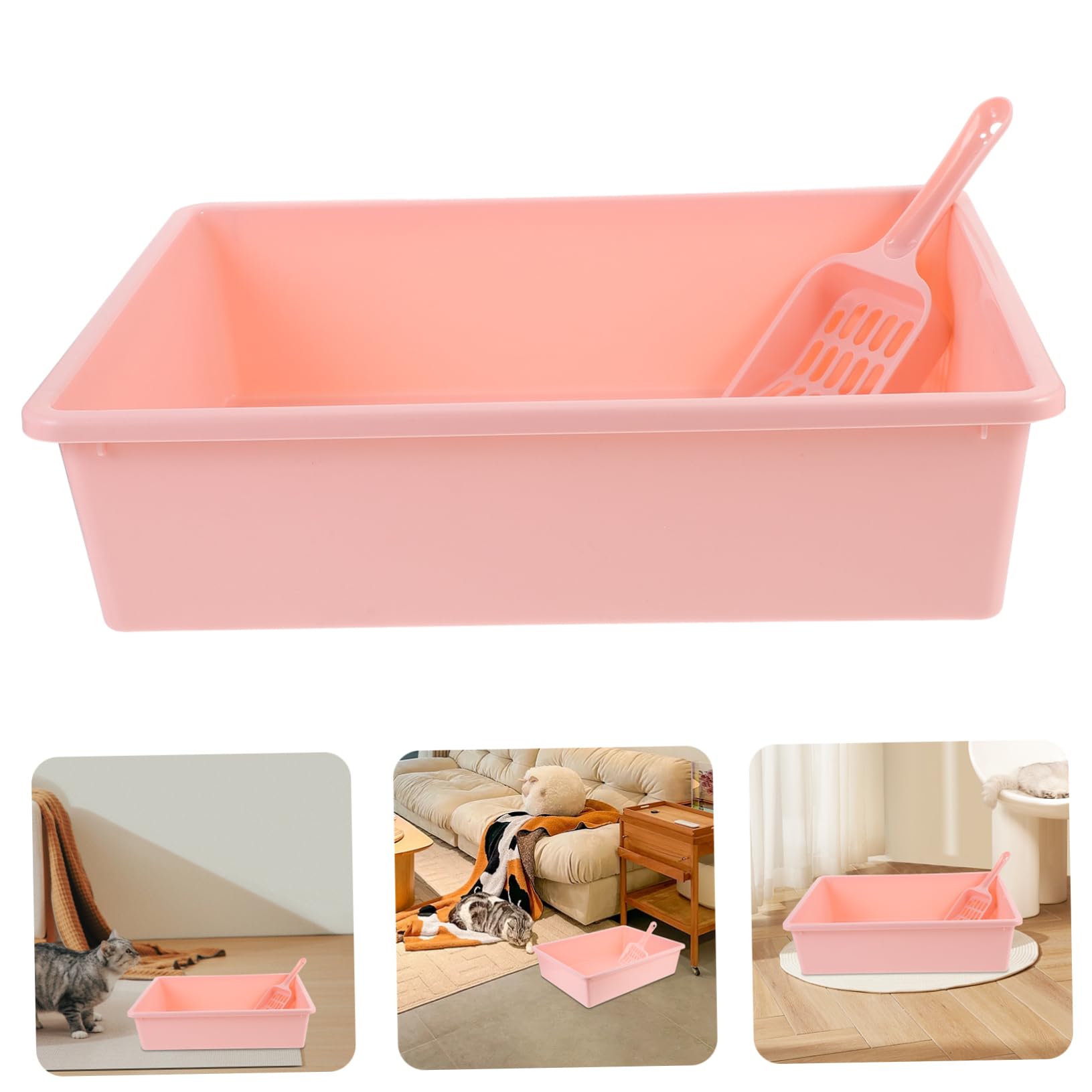 1set Lettiera Per Gatti Portatile Con Scopino Lettiera Per Gatti Di Design Pratico Adatta Per Uso Domestico e Viaggi Piccola Include Scopino Per Pulizia Facile