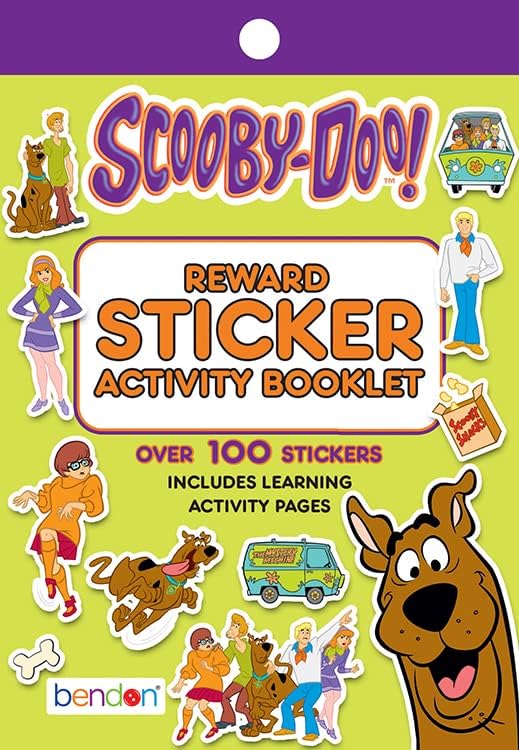 Scooby Doo Stickers Pad | 4" x 6" Scooby Doo Coloring and Activity Book | Mini Reward Sticker Booklet 4" x 6" Pad | 100+ Sticker Count | Officially Licensed