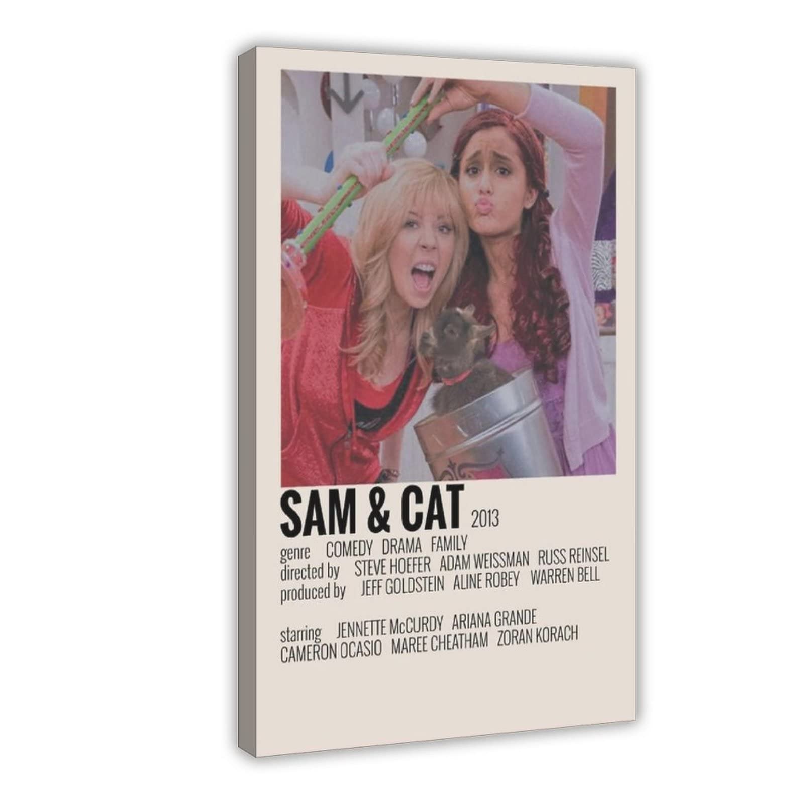 RIPEX Sam&Cat Movie Poster Canvas Poster Bedroom Decor Sports Landscape Office Room Decor Gift Frame-style 24x36inch(60x90cm)