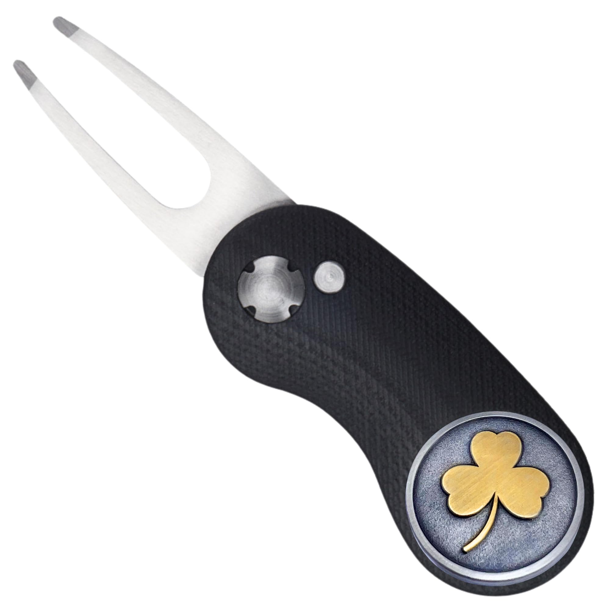 Full Metal Markers Irish Shamrock Ireland Clover Unique Magnetic Metal Golf Ball Marker Accessory for Men & Women (Divot Tool + Ball Marker) — image 1