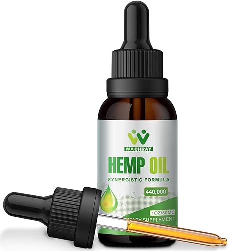 Hemp Oil Drops High Potency - 440,000 Maximum Strength Organic Grown in The USA - Natural Hemp Tincture - C02 Extraction, Vegan, Non-GMO