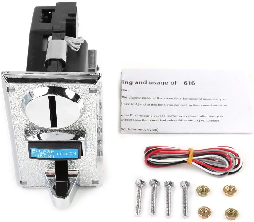 Hilitand Coin Acceptor for Arcade Game Vending Machine Token Phone Washing Machines Token Car Toys