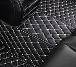 Custom Personalized Car Floor Mats - Black Luxury Full Coverage All Weather Cars Mats, Anti-Slip Leather Car Mat Set, Custom Floor Mats Fit for 99% of Cars, SUVs & Trucks (Diamond)