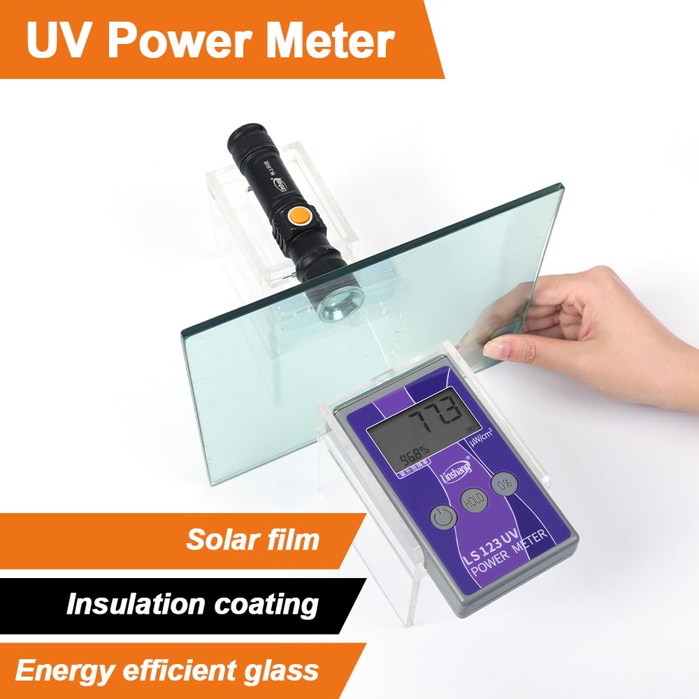 Solar Infared Power Meter LS122 UV Light Power Intensity Meter LS123 Measure Ultraviolet IR Radiation Intensity(LS123 UV Power Meter)