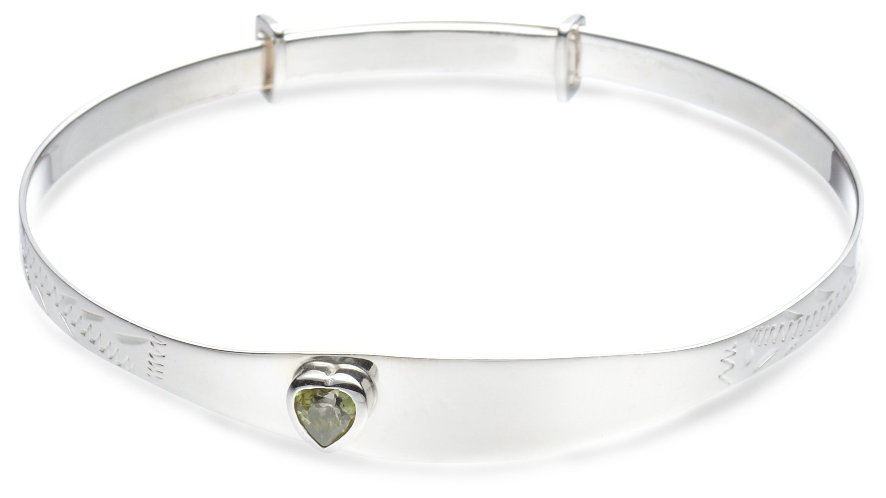 MiChic Children's August Silver Childs Birthstone Expanding Identity Bangle
