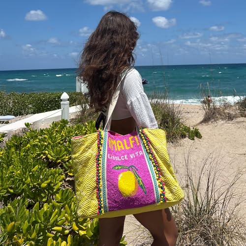 Bolso Tote con cuentas Amalfi America & Beyond 24" x 13" x 6" miniatura 3