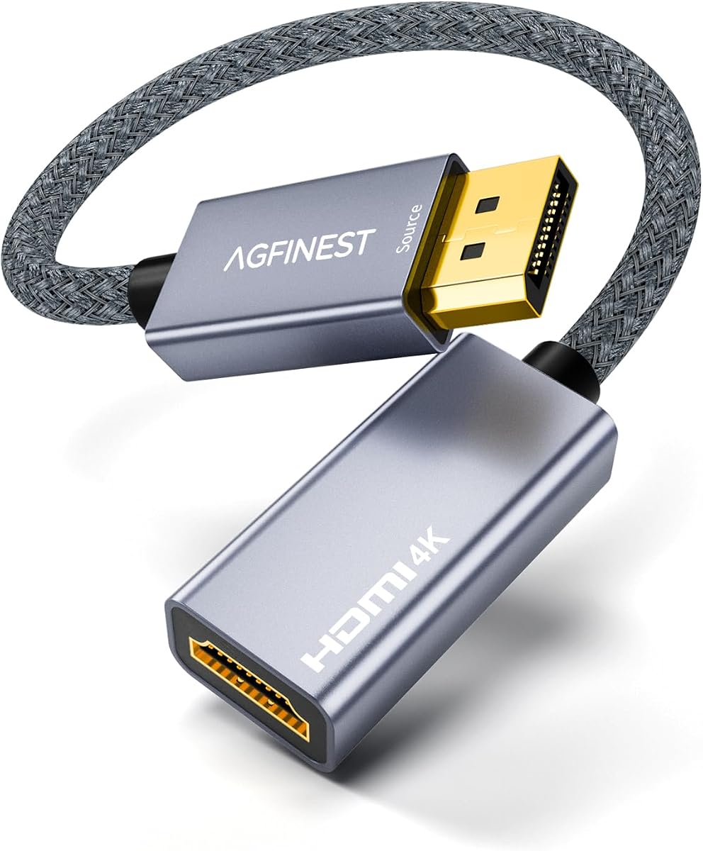 Adaptador Active DisplayPort a HDMI | Convertidor unidireccional 4K@60Hz 2K@120Hz DP a HDMI DP a HDMI para PC Monitor portátil TV Soporte HDR