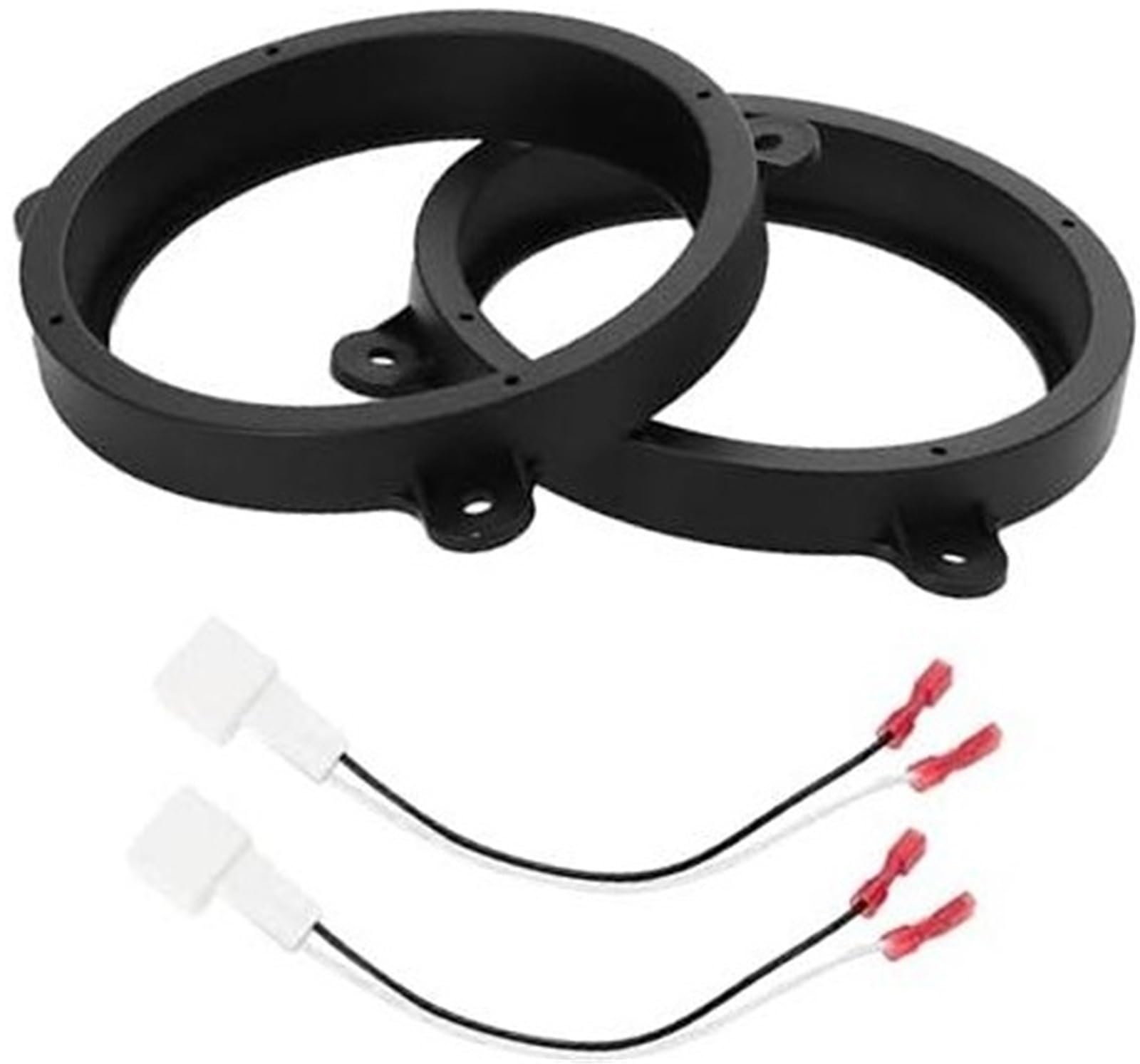 2 Set di anelli distanziatori for altoparlanti, adattatori for altoparlanti tweeter, for Subaru, forester, 1998-2020 impermeabili, for 6.5#39;#39; ABS nero posteriore Anelli adattatori per alt