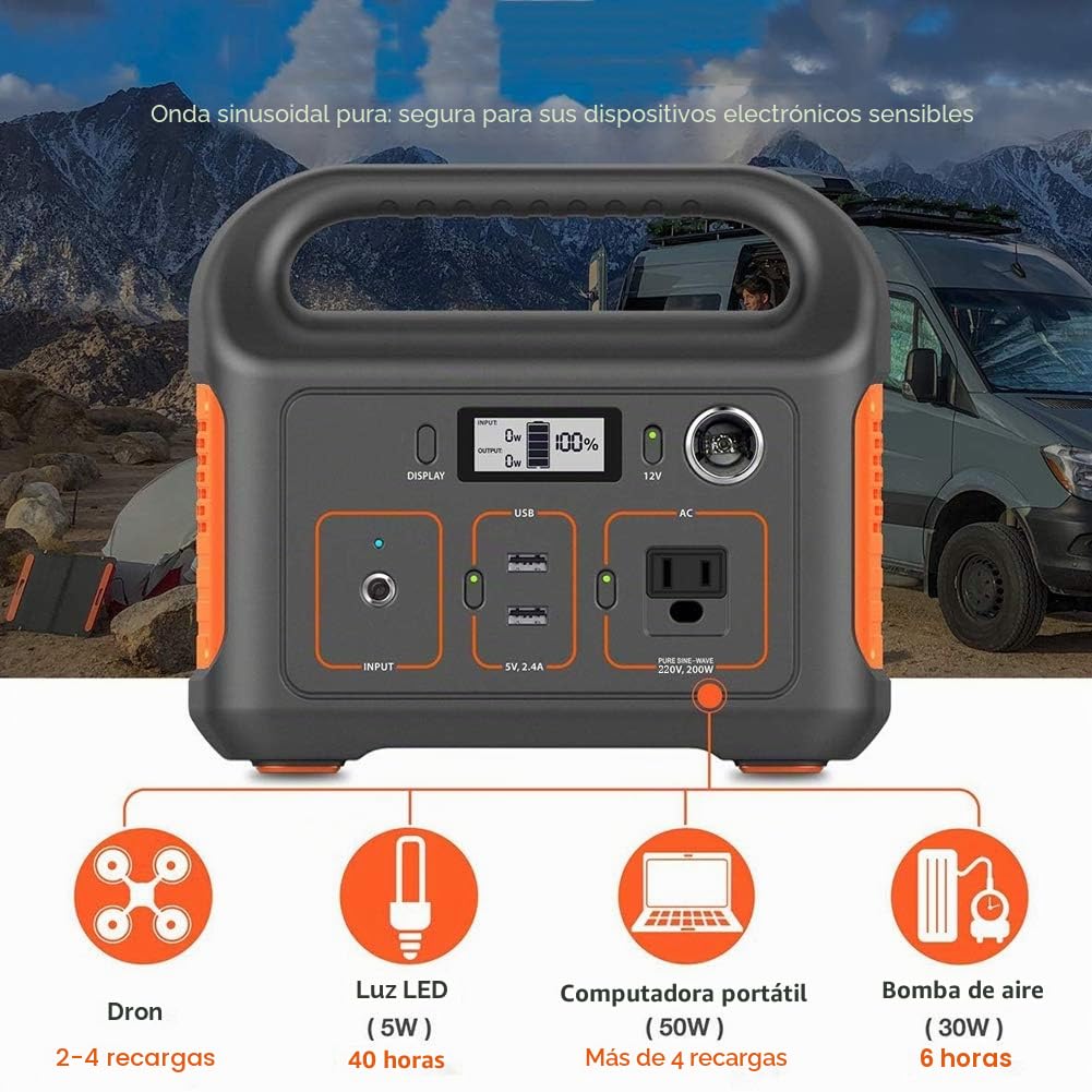 Generador portátil Estación de energía portátil de Litio, batería de Respaldo de 220V 311Wh, para Acampar, hogar, Viajes, al Aire Libre