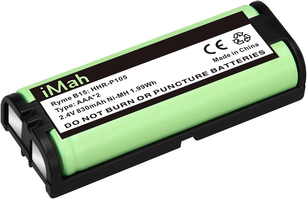 3-Pack iMah HHR-P105 Cordless Phone Battery Compatible with Panasonic HHR-P105A KX-TG5777 KX-TGA242 KX-TGA571 (Type 31) Home Handset Telephone