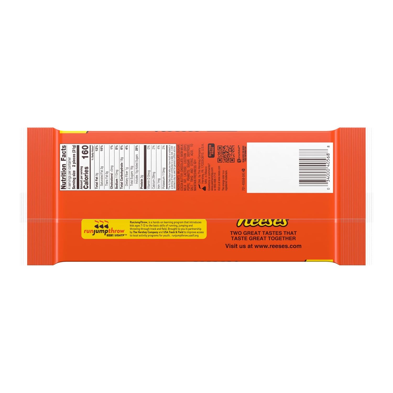 REESE'S Peanut Butter Cups, Milk Chocolate Covered Peanut Butter Cup Candy, 4.4 Ounce Package(Pack of 36)
