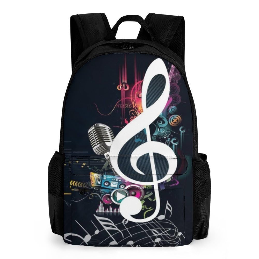 Tagesrucksack, Notenmusik-Rucksack, Rucksack mit Taschen für Wandern, Camping, Reisen