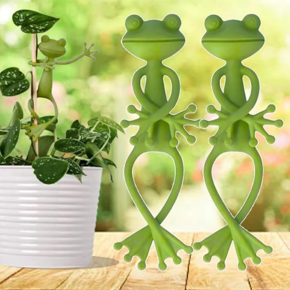 8 Pinces En Forme De Grenouille Pour Plantes - Clips Flexibles Ajustables Jardin Et Légumes