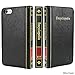 Eco-Fused Book Cover Case Compatible with Apple iPhone 8 and iPhone 7 - Wallet Style Credit Card and Bill Slots Inside - Vintage Encyclopedia Design for Your Modern Device - Faux Leather