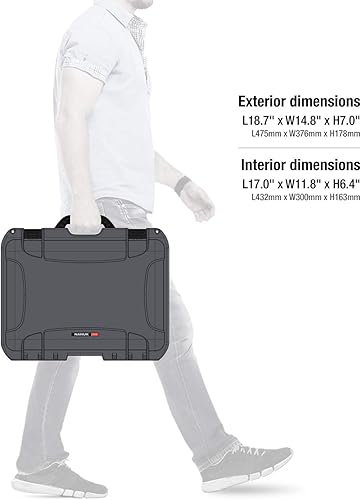 Miniatura 7 de Nanuk Estuche rígido impermeable 925 con inserto de espuma para DJI Mavic Air 2 + controlador inteligente - grafito (925-MAVIA27)