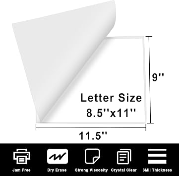 LabelMore Thermal Laminating Pouches - 9 x 11.5-inches/Letter Size - 3mil Thickness - 1000pack