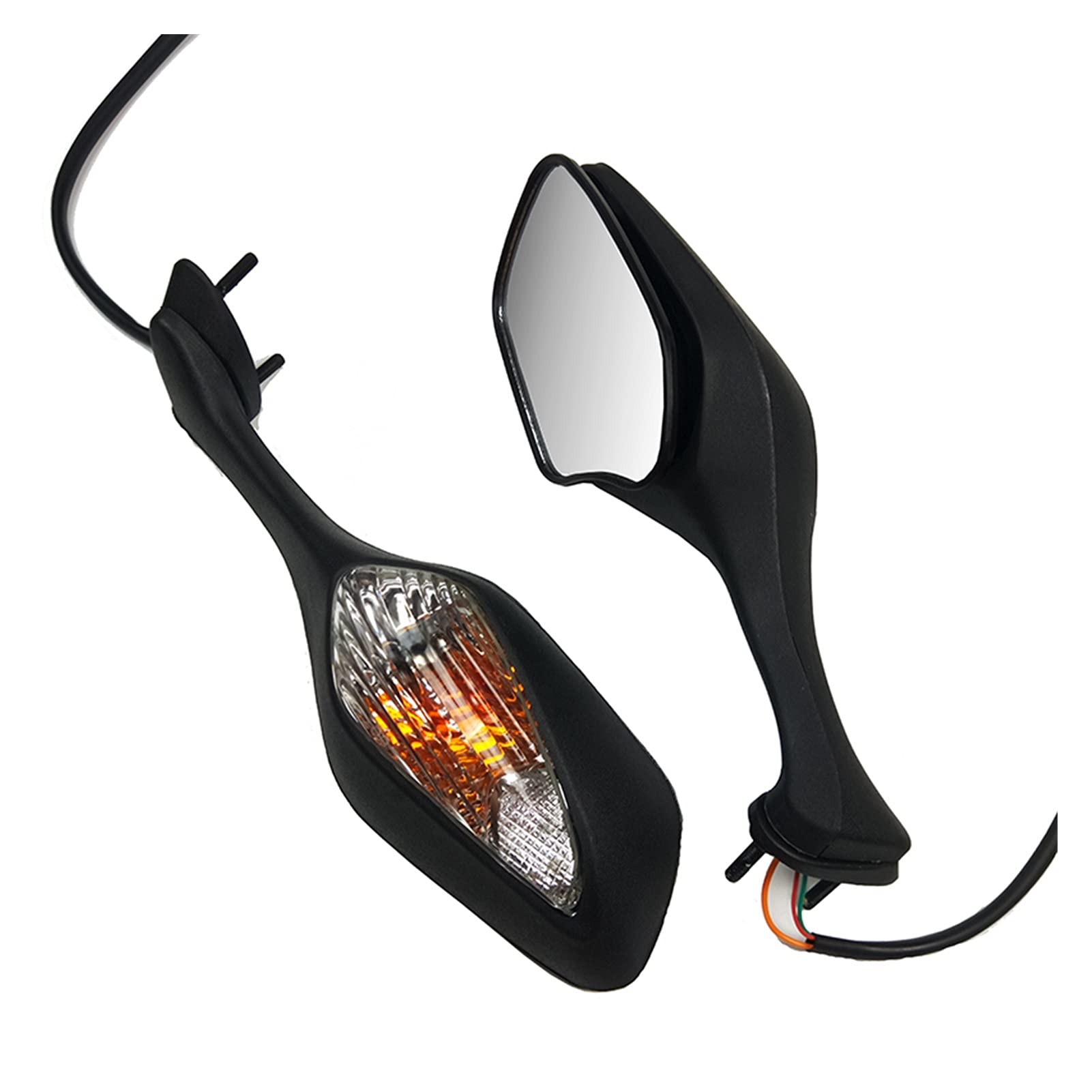 espejos retrovisores de motocicleta, Espejo del manillar de la motocicleta, compatible con HON-DA CBR 1000RR 2008-2013 / VFR 1200 2010-2012 Espejo de la motocicleta LED Gire la luz de la luz de la vis