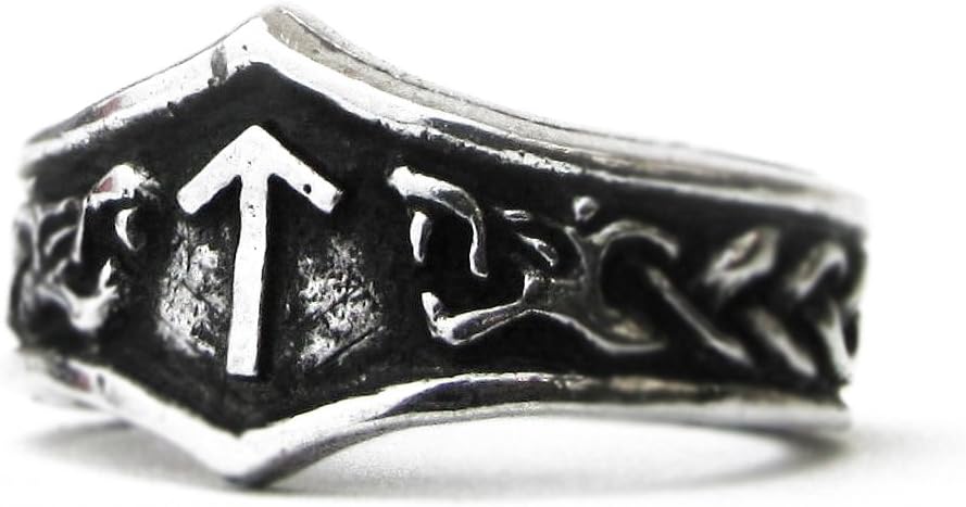 AsgardUnisex Viking Pewter Adjustable Runic Ring