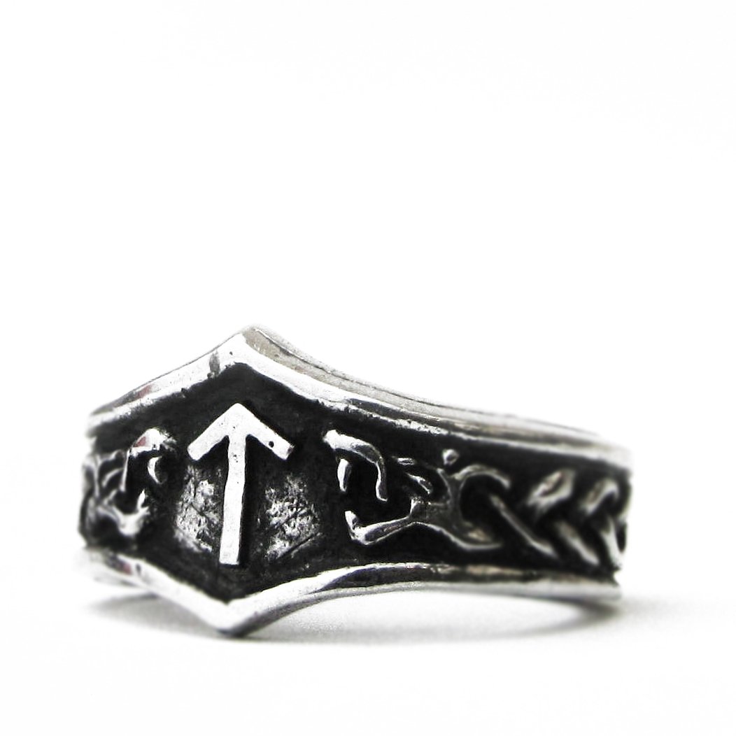 AsgardUnisex Viking Pewter Adjustable Runic Ring