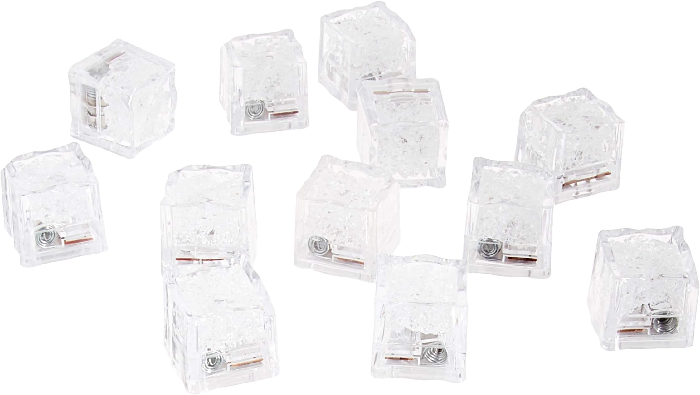 12PCS IPX7 Waterproof Led Light Flashing Multi-Color Liquid Sensor Ice Cube Lights for Bar Club Drinking Party Wine Wedding Decoration (12)