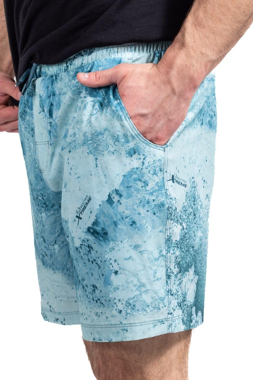 Realtree Men’s Camo Shorts Quick-Dry Lined Athletic Performance Shorts with Pockets for Fishing Hiking Running