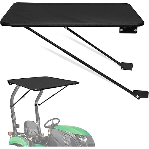 Tractor Canopy for ROPS - Tractor Shade for Compact Tractors, Lawn Tractors, and Riding Mowers | Simple Bolt-On Installation with Adjustable Brackets