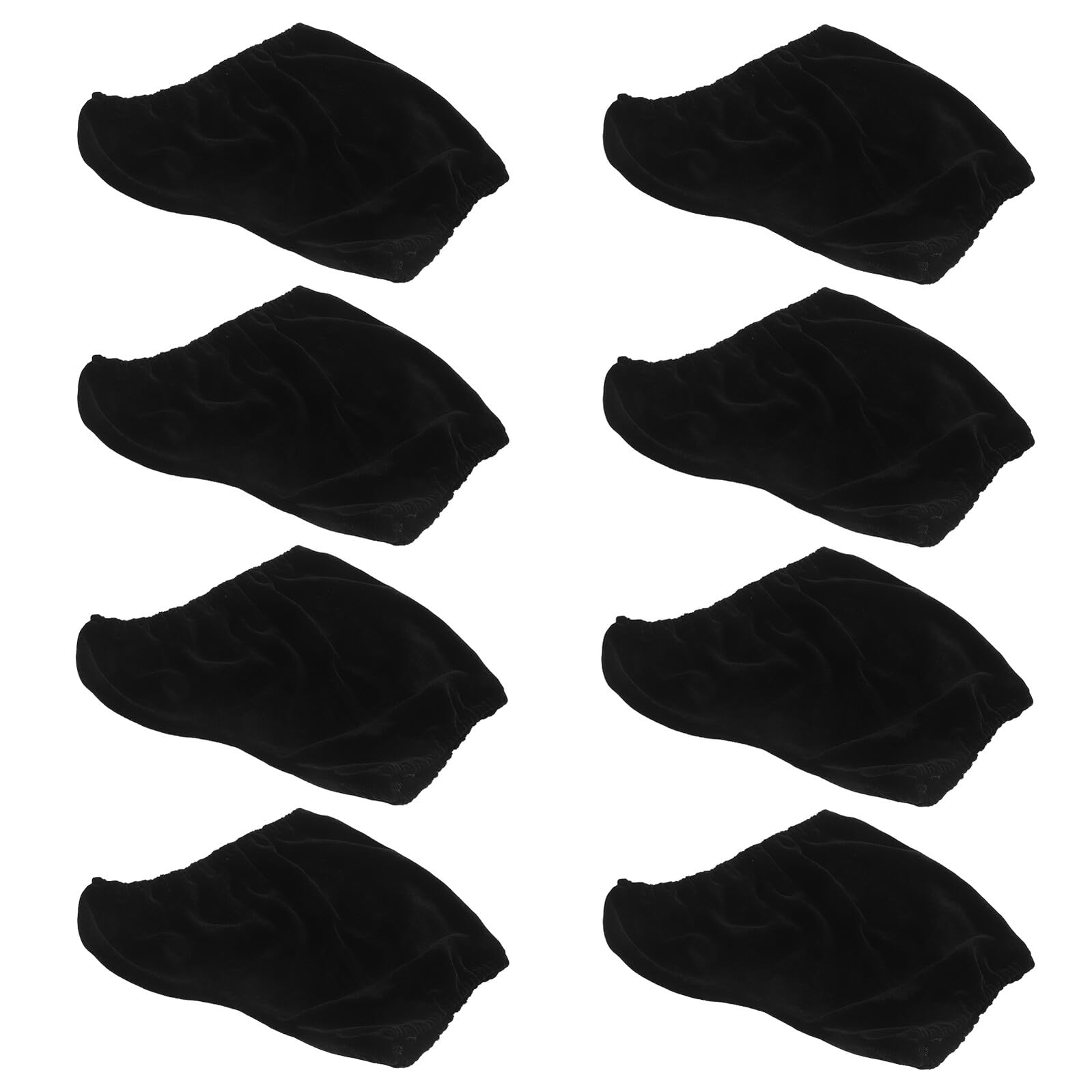 Anneome 4 Paare 4 Paar Schlittschuhüberzüge Eiskunstlaufschuhschoner Schwarz Größe (gr 37-43) aus Samt mit Elastischem Kufenschutz für Eislaufen und Outdoor Sport