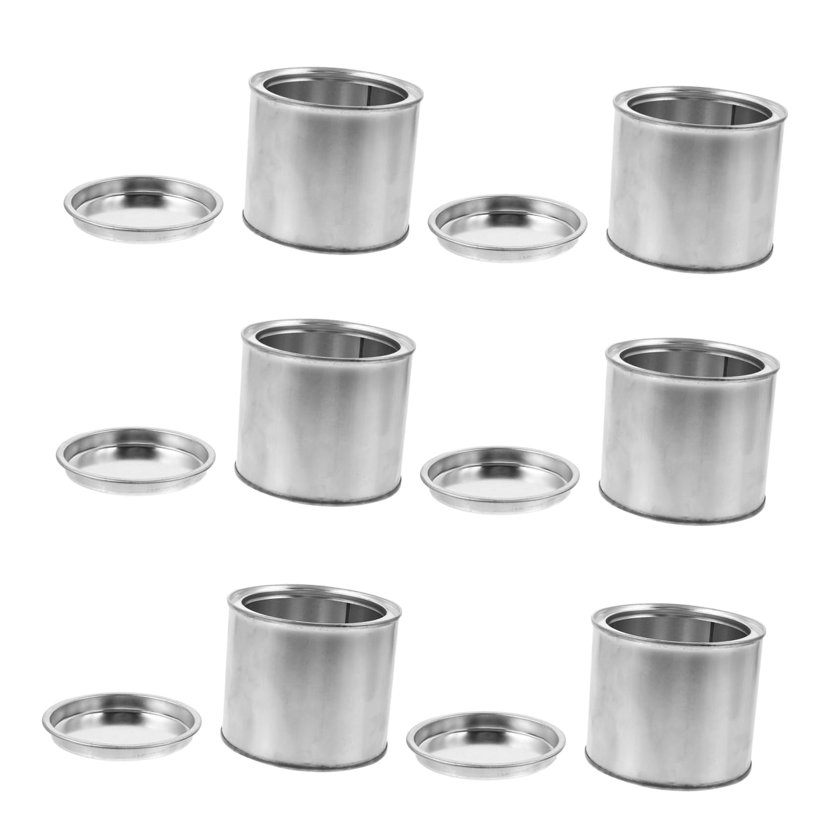 Pots de peinture vides de 1L EXCEART en métal robuste pour conservation longue durée d'encre
