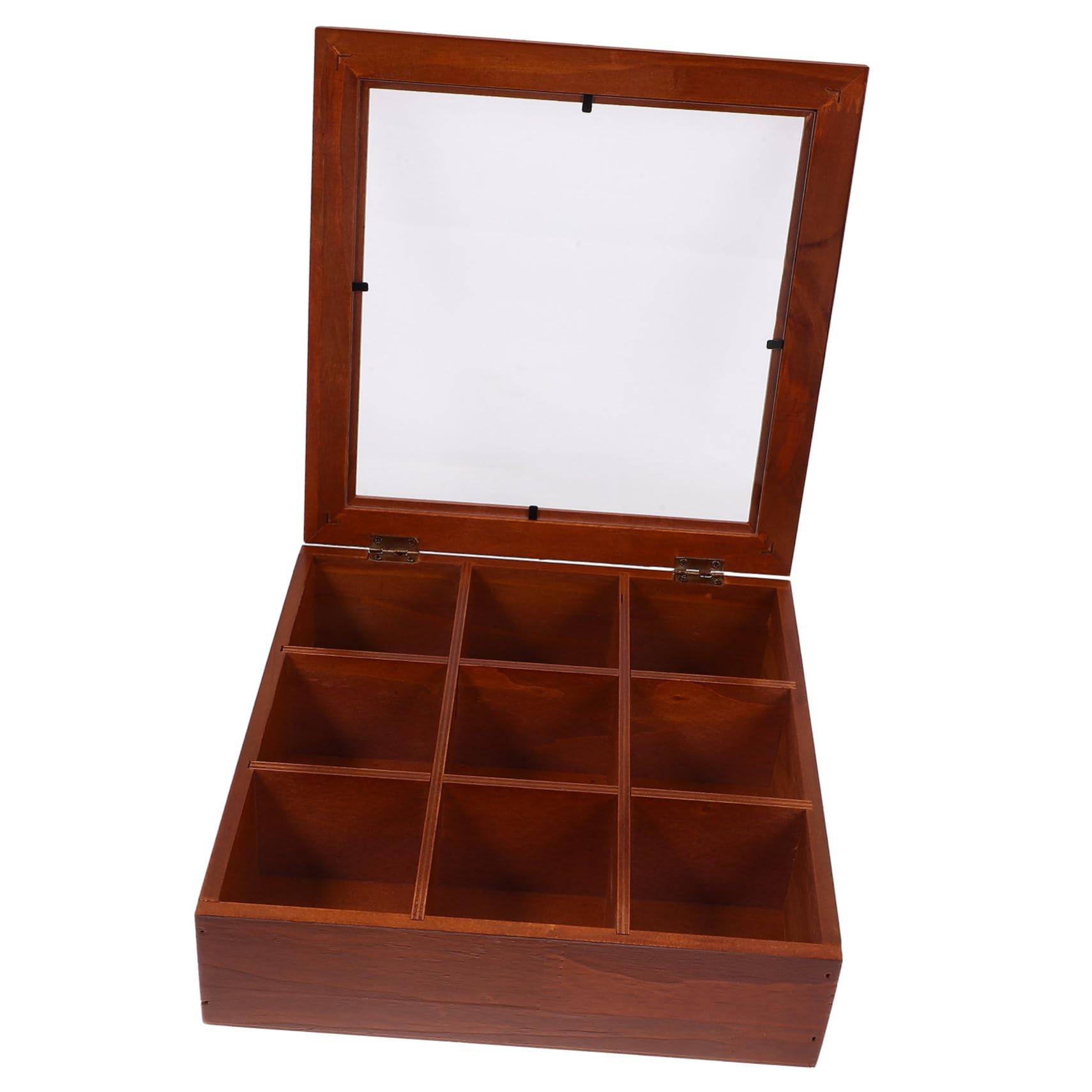 Boîte à Thé Compartimentée en Bois 9 Compartiments